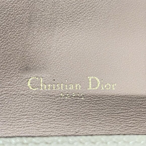 Auth DIOR/ChristianDior Saddle Wallet - Beige Pink Beige Leather - Picture 8 of 8